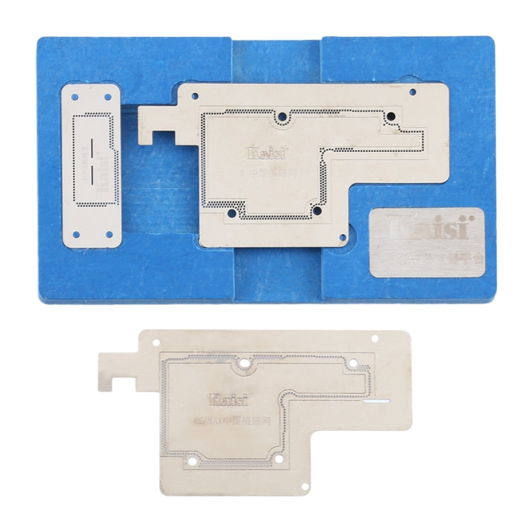 Scheda madre Kaisi Scheda strato intermedio BGA Reballing Stencil Plant Tin Platform per iPhone X / XS / XS Max, Kaisi Stencil Plant for iPhone X Series Scheda madre Kaisi Scheda strato intermedio BGA Reballing Stencil Plant Tin Platform per iPhone X / XS / XS Max, Kaisi Stencil Plant for iPhone X Series